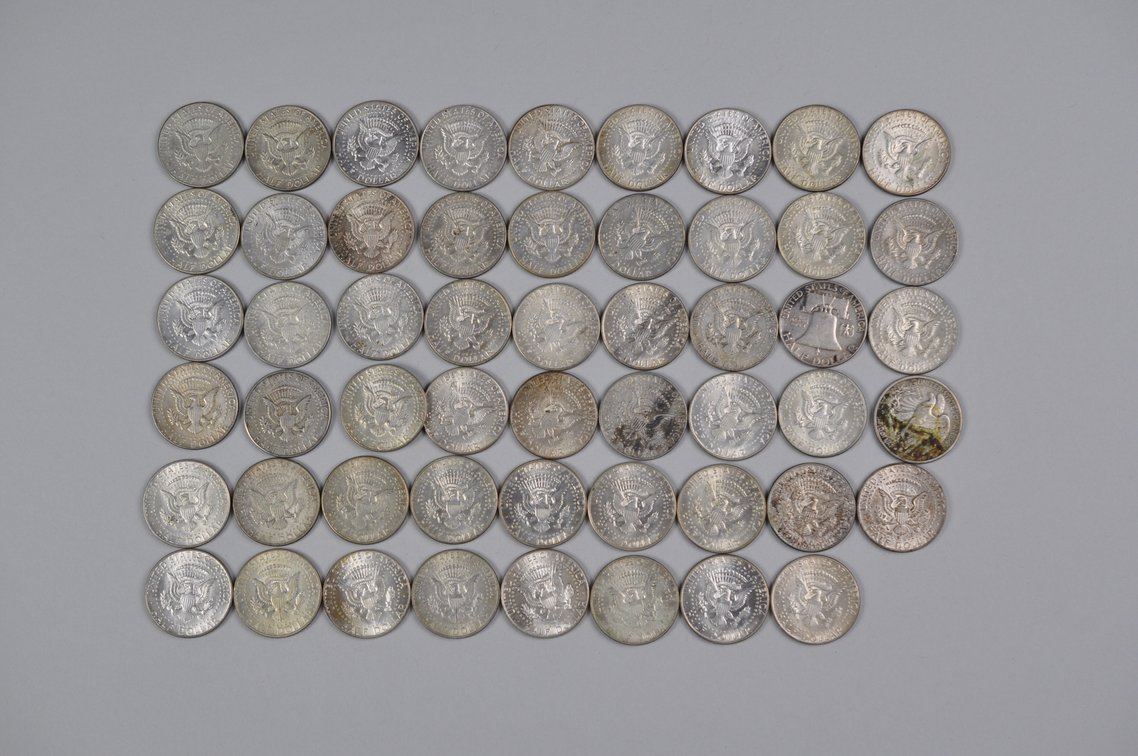1947  to 1969 US 40 and 90 Percent Silver Half Dollars, photo 10 of 17