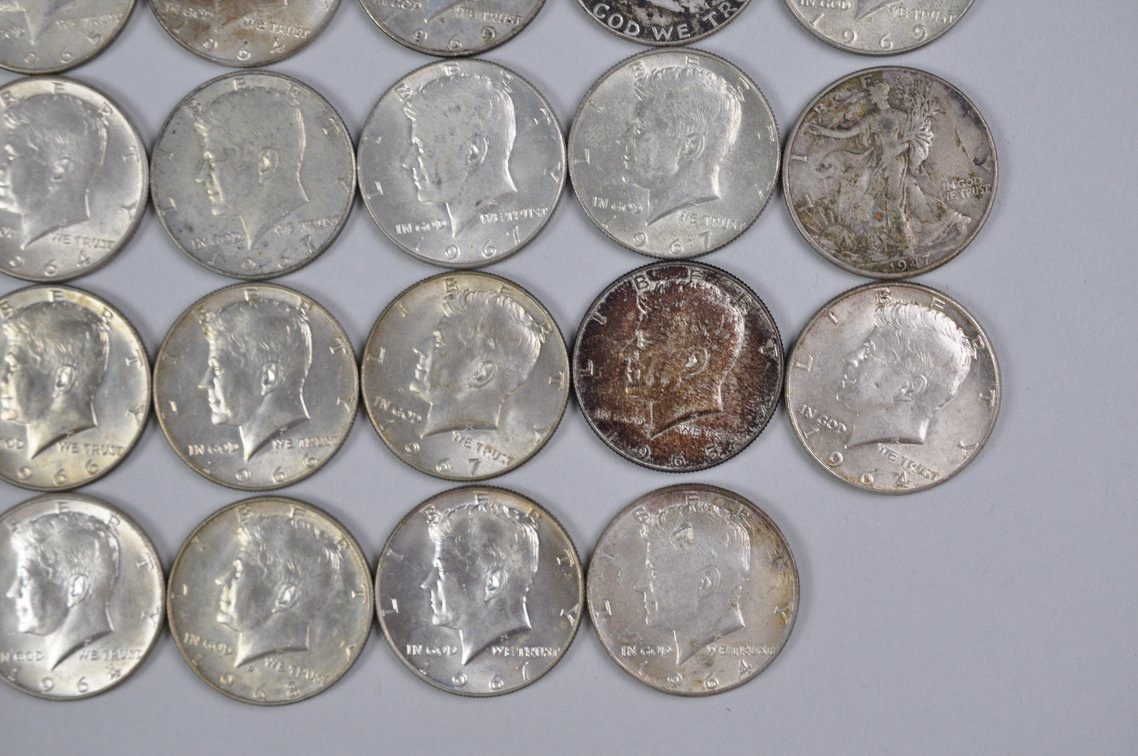 1947  to 1969 US 40 and 90 Percent Silver Half Dollars, photo 8 of 17