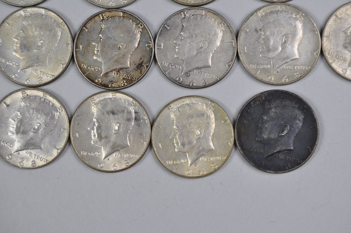 1968 US 40 Percent Silver Half Dollars, photo 6 of 12