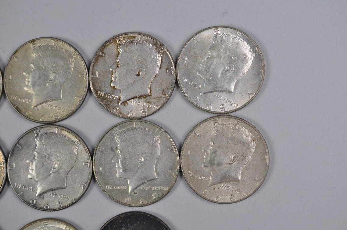 1968 US 40 Percent Silver Half Dollars, photo 4 of 12