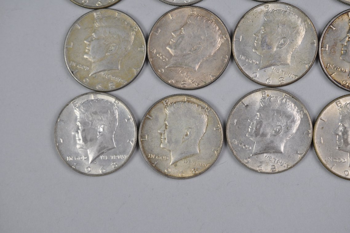 1968 US 40 Percent Silver Half Dollars, photo 5 of 12