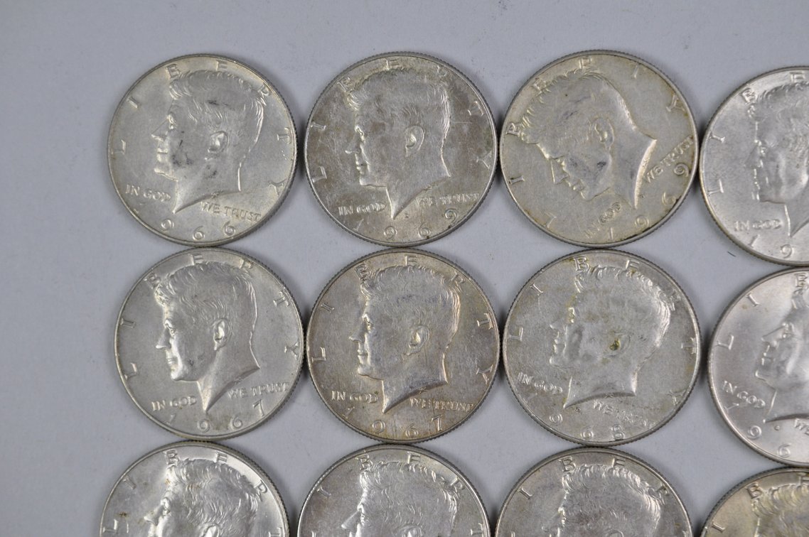 1965-1969 US 40 Percent Silver Half Dollars, photo 2 of 16