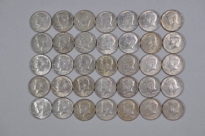 1965-1969 US 40 Percent Silver Half Dollars