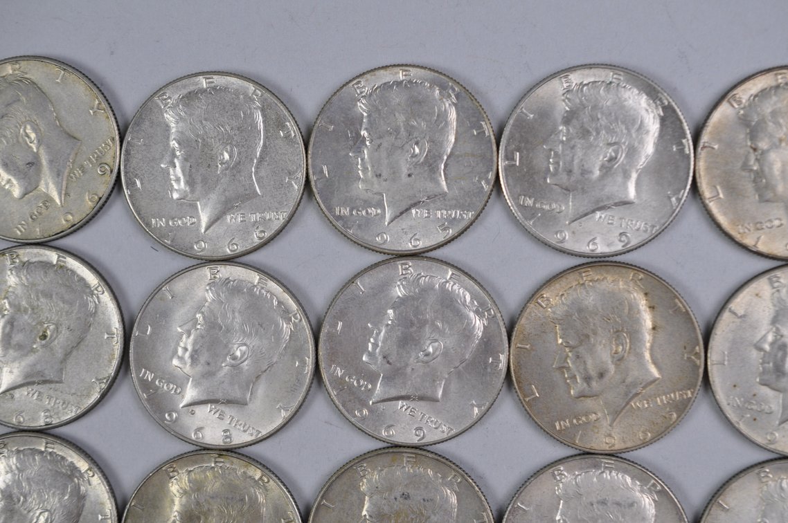 1965-1969 US 40 Percent Silver Half Dollars, photo 3 of 16
