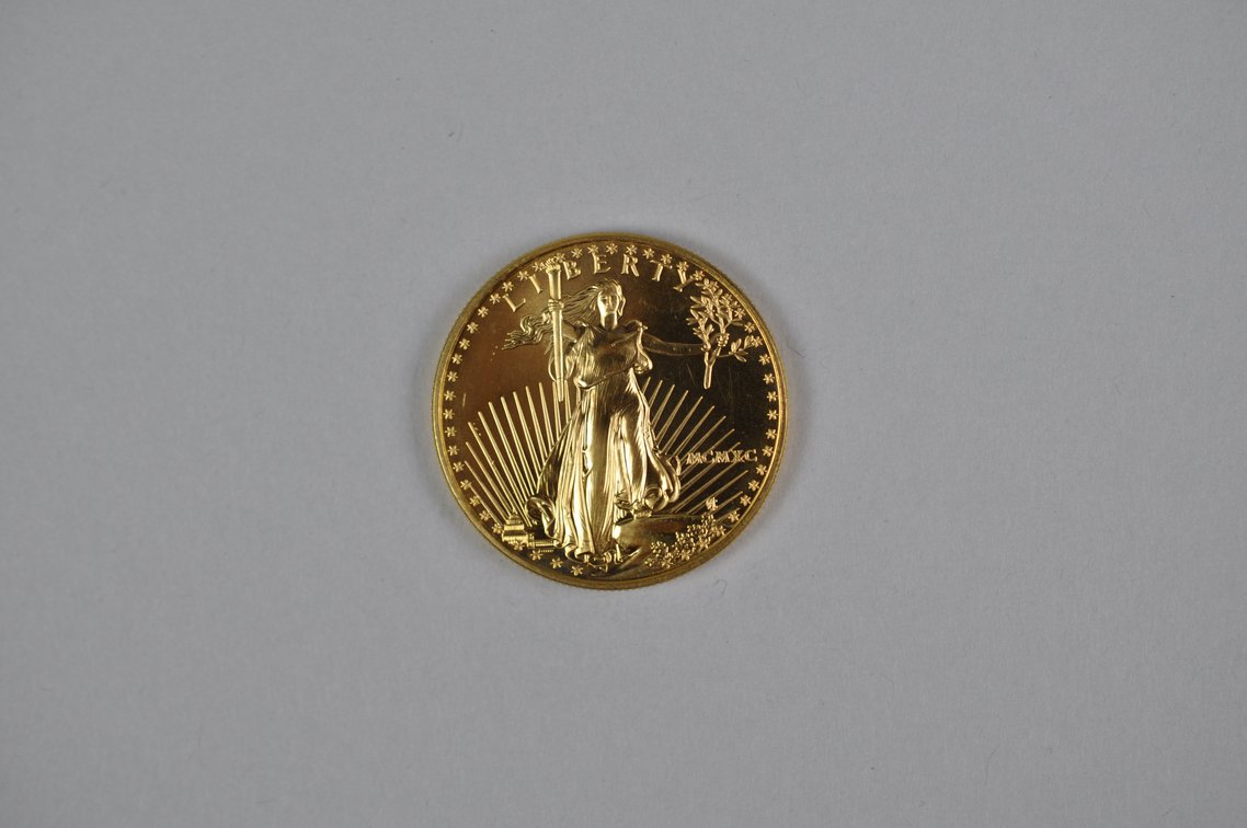 Brilliant Uncirculated Modern 1990 Gold Eagle From US Mint Tube, photo 3 of 7