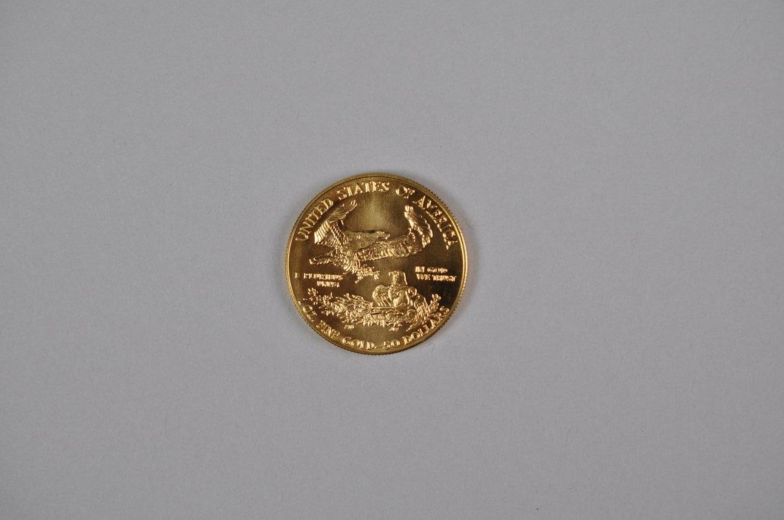 Brilliant Uncirculated Modern 1990 Gold Eagle From US Mint Tube, photo 5 of 7