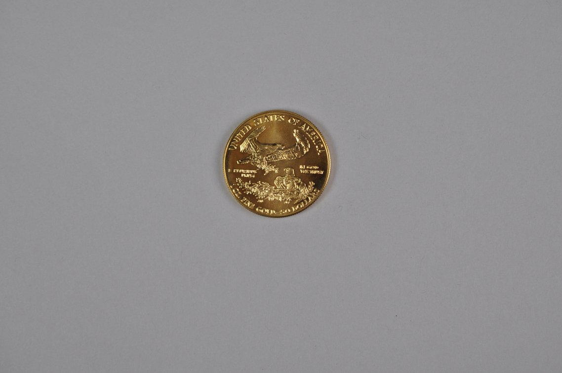 Brilliant Uncirculated Modern 1990 Gold Eagle From US Mint Tube, photo 5 of 8