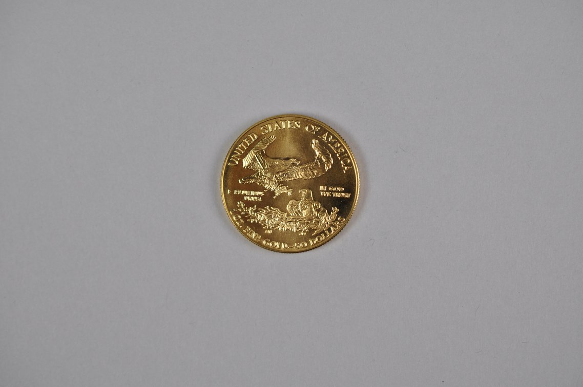 Brilliant Uncirculated Modern 1990 Gold Eagle From US Mint Tube, photo 6 of 8