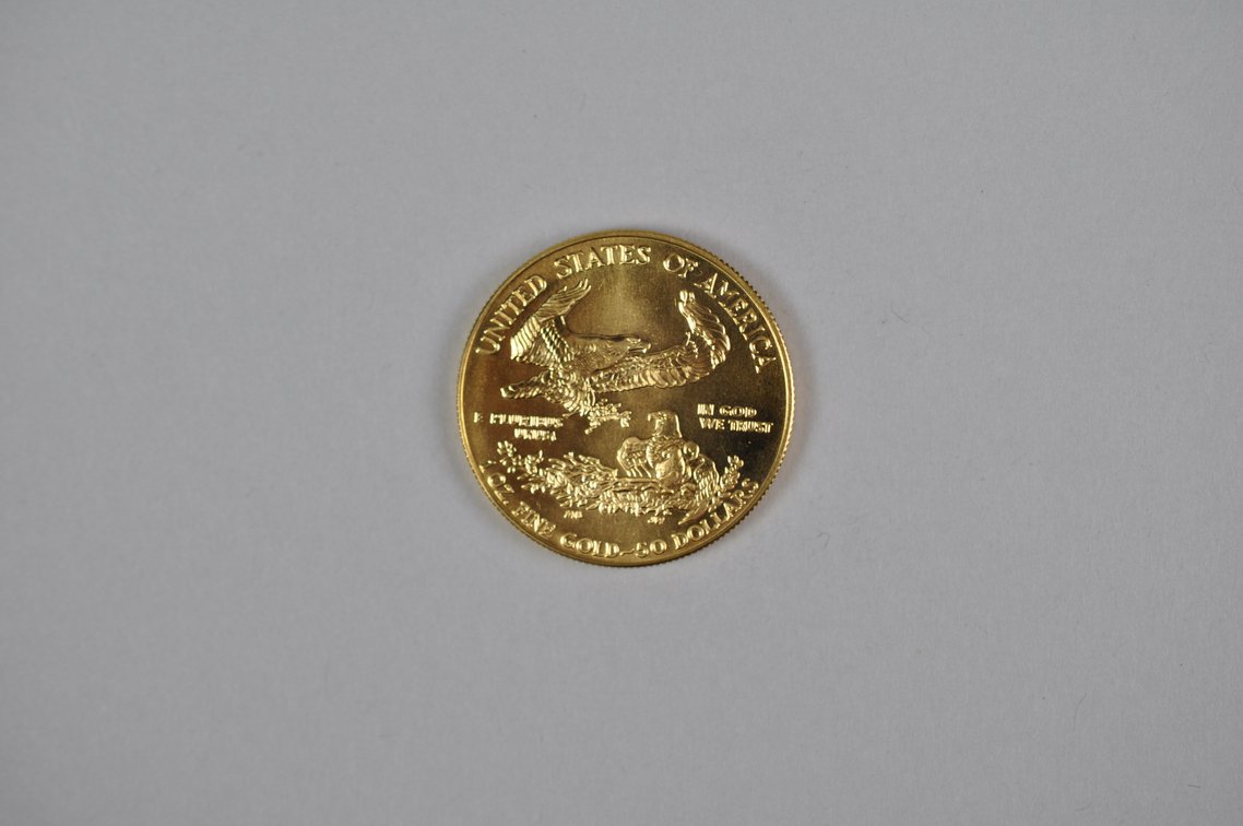 Brilliant Uncirculated Modern 1990 Gold Eagle From US Mint Tube, photo 7 of 8