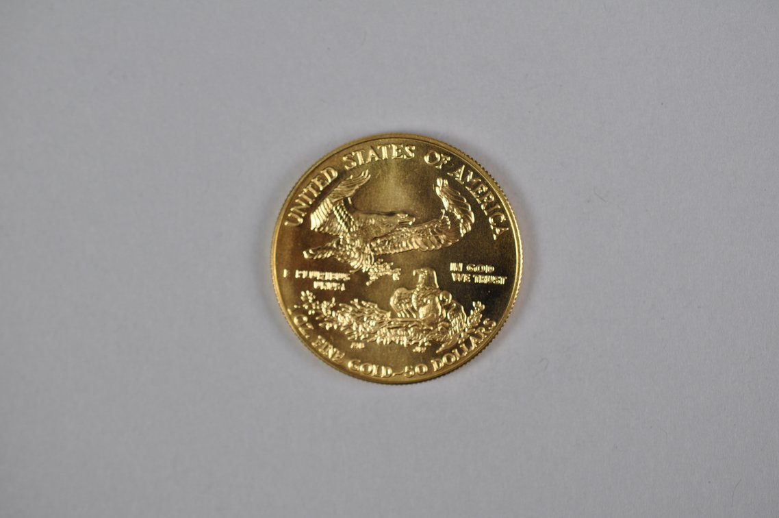 Brilliant Uncirculated Modern 1990 Gold Eagle From US Mint Tube, photo 8 of 8