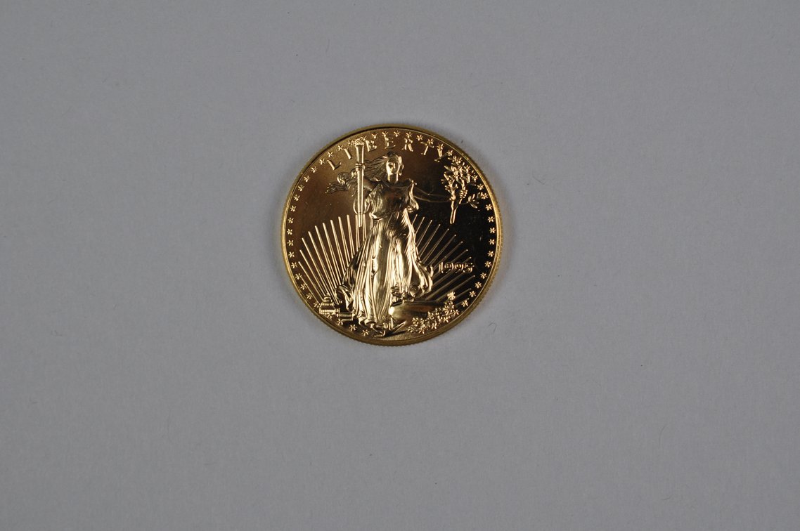 Brilliant Uncirculated Modern 1995 Gold Eagle From US Mint Tube, photo 4 of 7