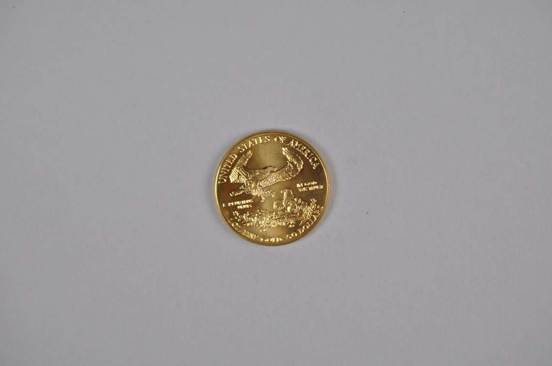 Brilliant Uncirculated Modern 1990 Gold Eagle From US Mint Tube, photo 7 of 7
