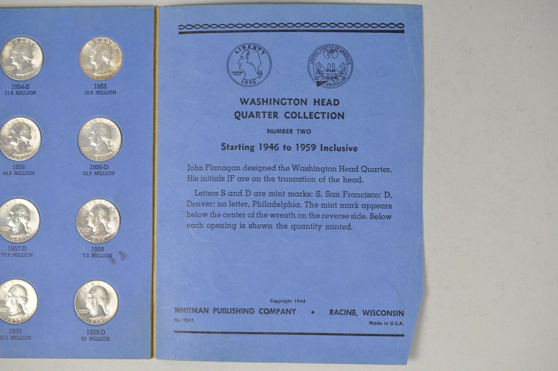 1946-1959 Washington Quarters in Whitman Folder, photo 12 of 12
