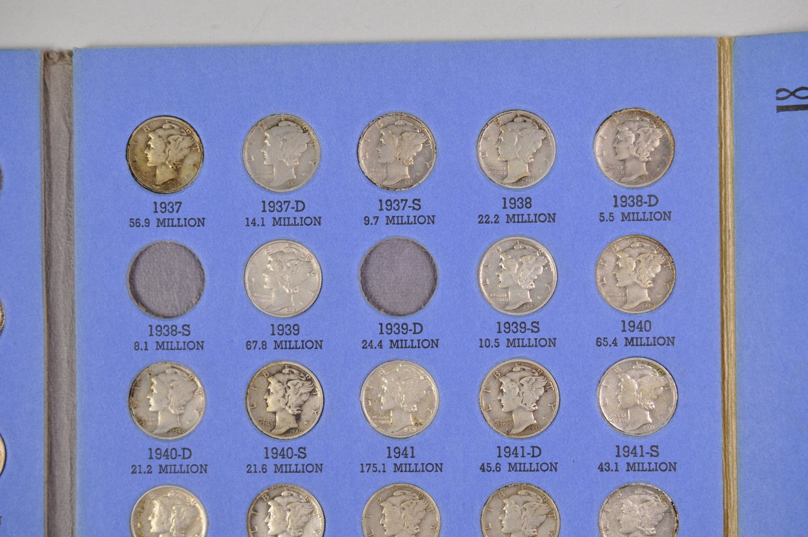 1916-1945 Mercury Dime Whitman Folders, photo 11 of 23