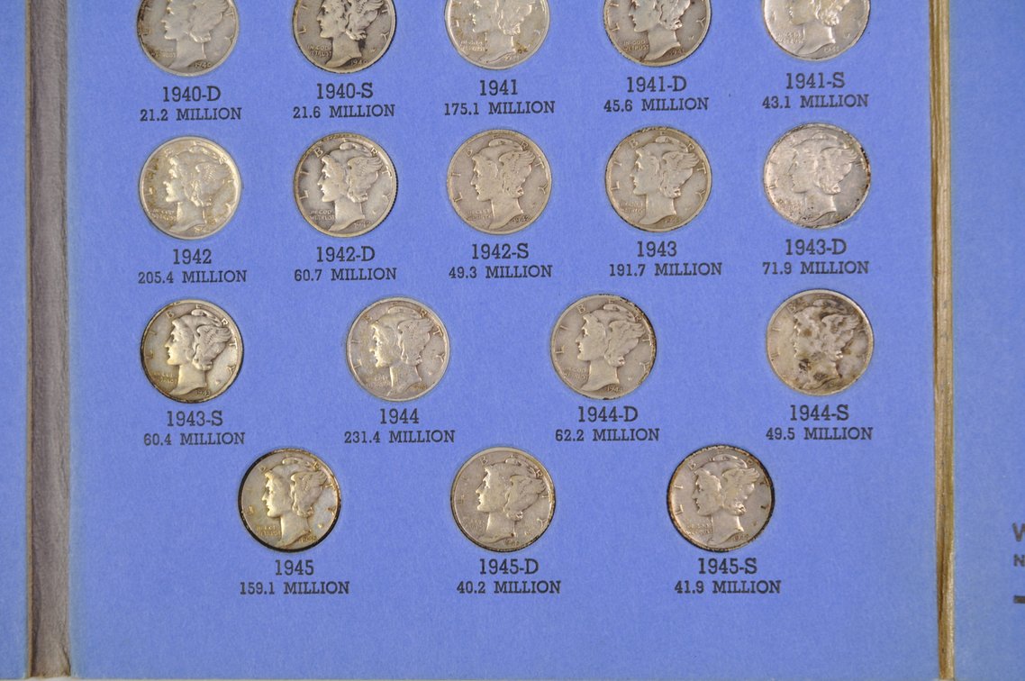 1916-1945 Mercury Dime Whitman Folders, photo 12 of 23