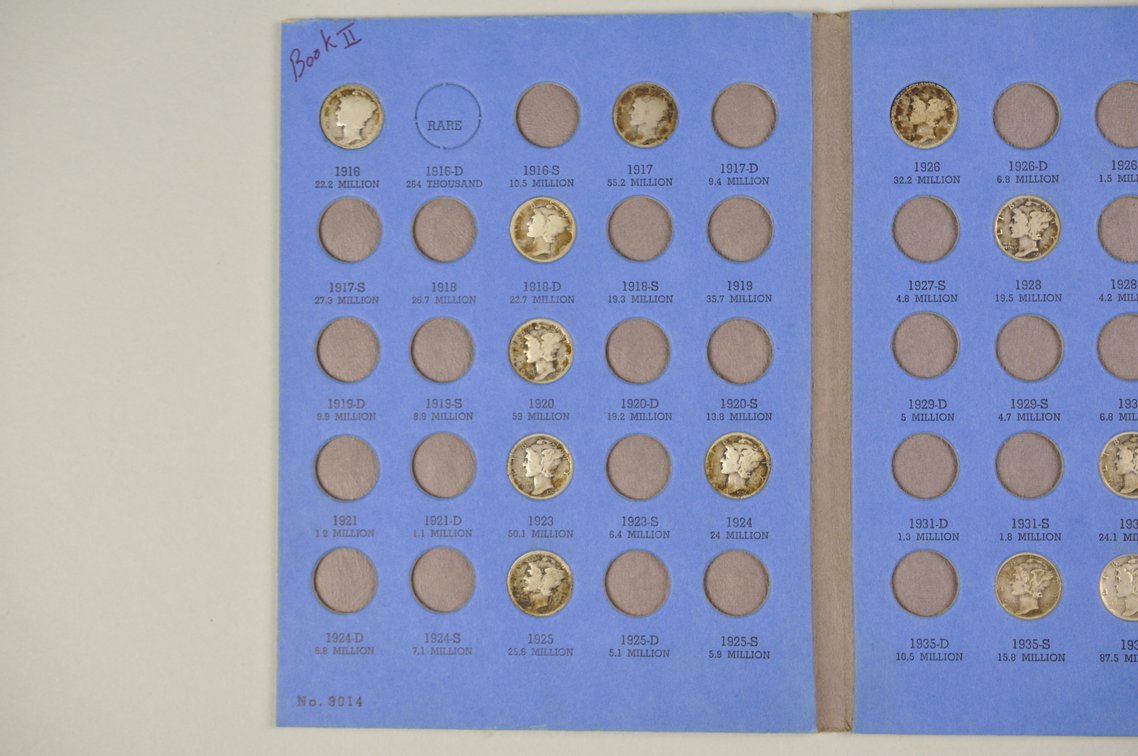 1916-1945 Mercury Dime Whitman Folders, photo 16 of 23