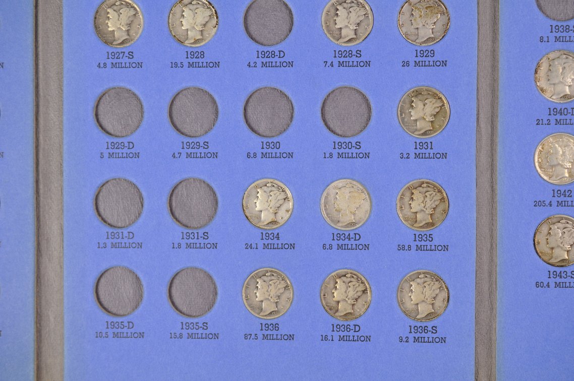 1916-1945 Mercury Dime Whitman Folders, photo 9 of 23