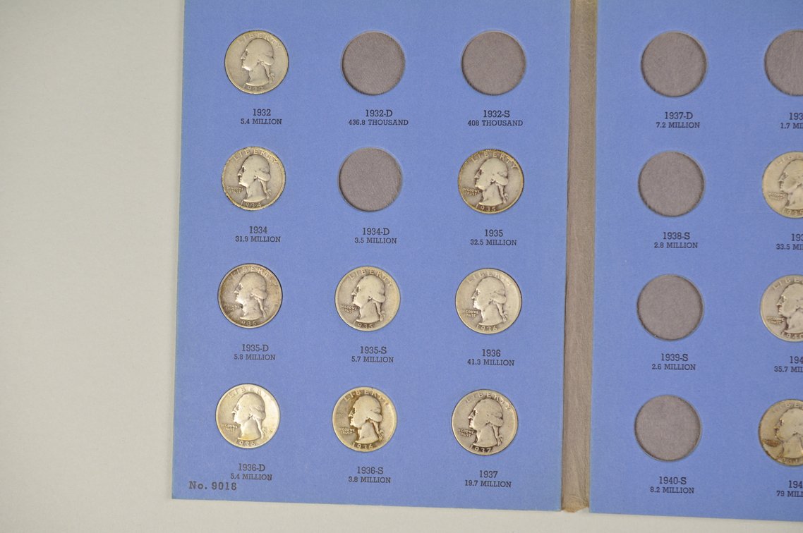 1932 to 1964 Washington Quarters in Whitman Folders, photo 3 of 8