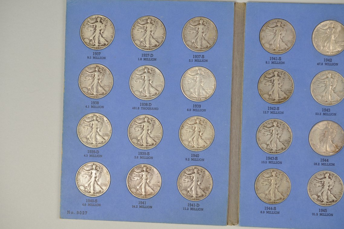 1937-1947 Walking Liberty Halves Whitman Folder, photo 3 of 11