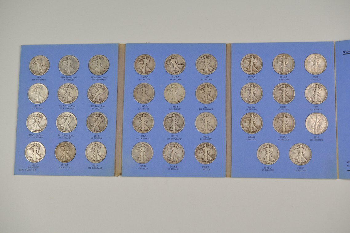 1916-1936 Walking Liberty Halves Whitman Folder, photo 2 of 11