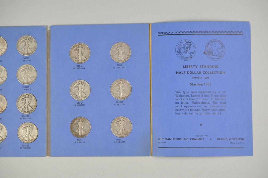 1937-1947 Walking Liberty Halves Whitman Folder, photo 9 of 11