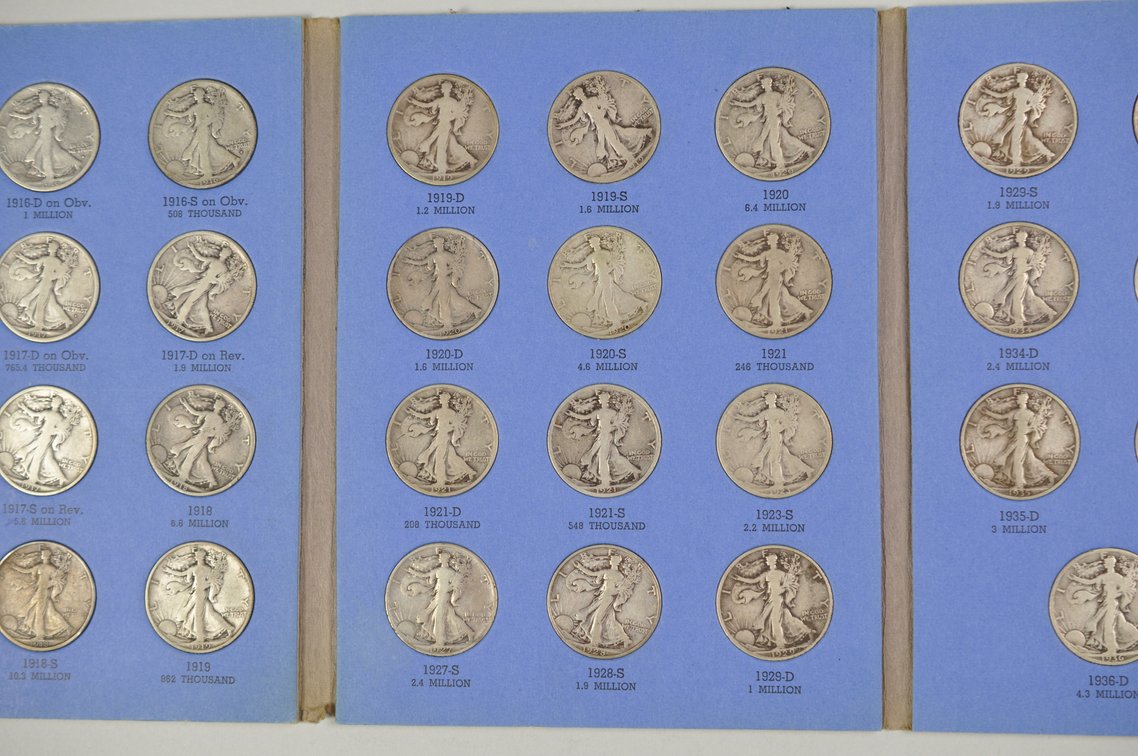 1916-1936 Walking Liberty Halves Whitman Folder, photo 6 of 11