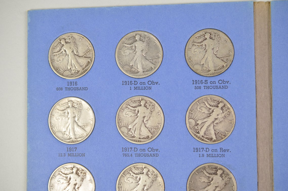 1916-1936 Walking Liberty Halves Whitman Folder, photo 4 of 11