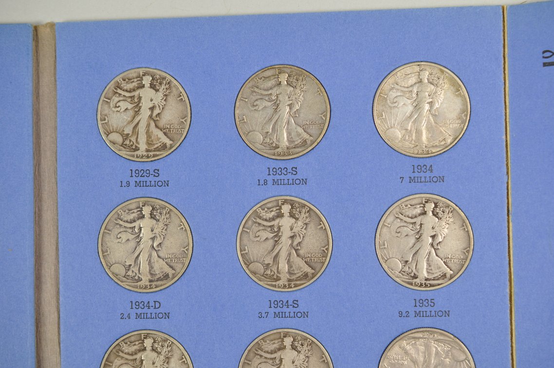 1916-1936 Walking Liberty Halves Whitman Folder, photo 10 of 11