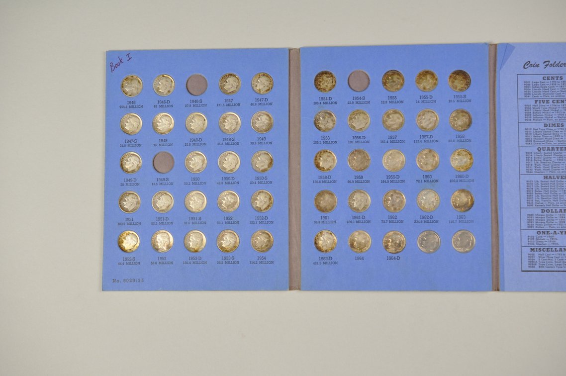 1946-1964 Roosevelt Dimes Whitman Folder, photo 2 of 9