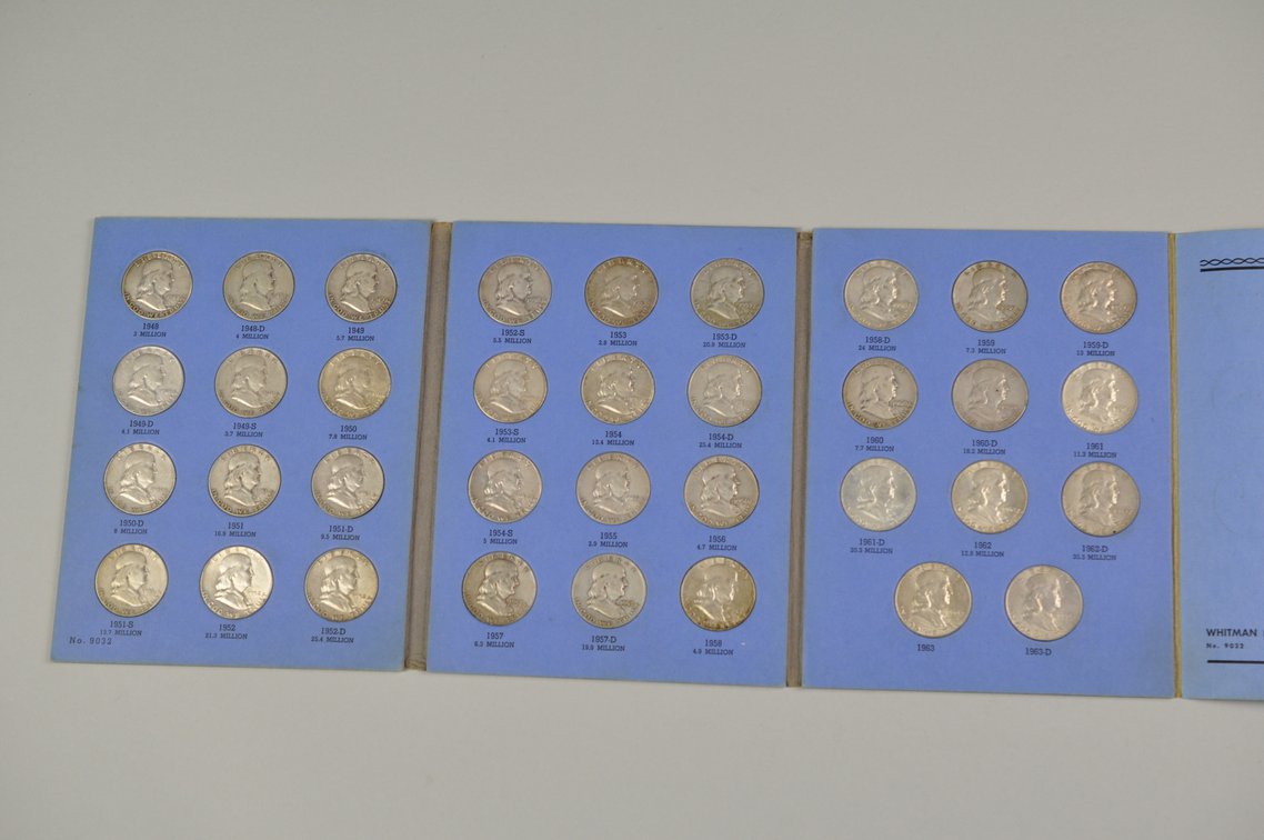 1948-1963 Franklin Half Dollars Whitman Folder, photo 2 of 11