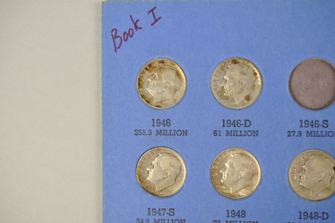 1946-1964 Roosevelt Dimes Whitman Folder, photo 5 of 9