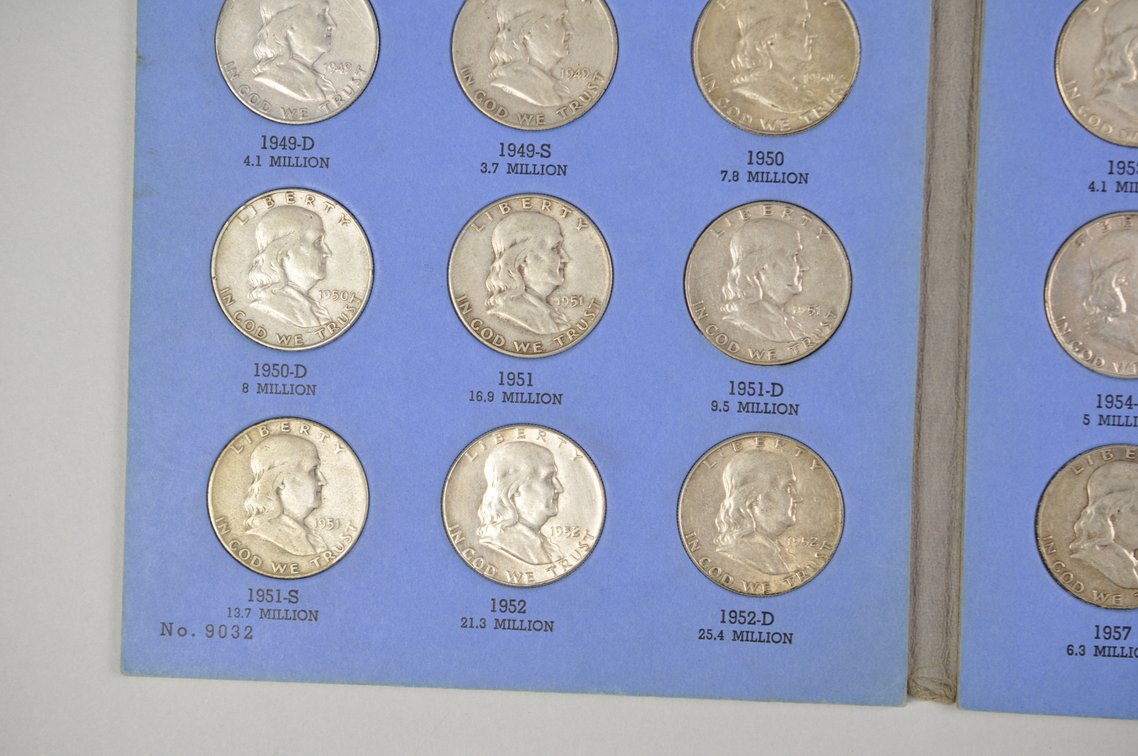 1948-1963 Franklin Half Dollars Whitman Folder, photo 5 of 11