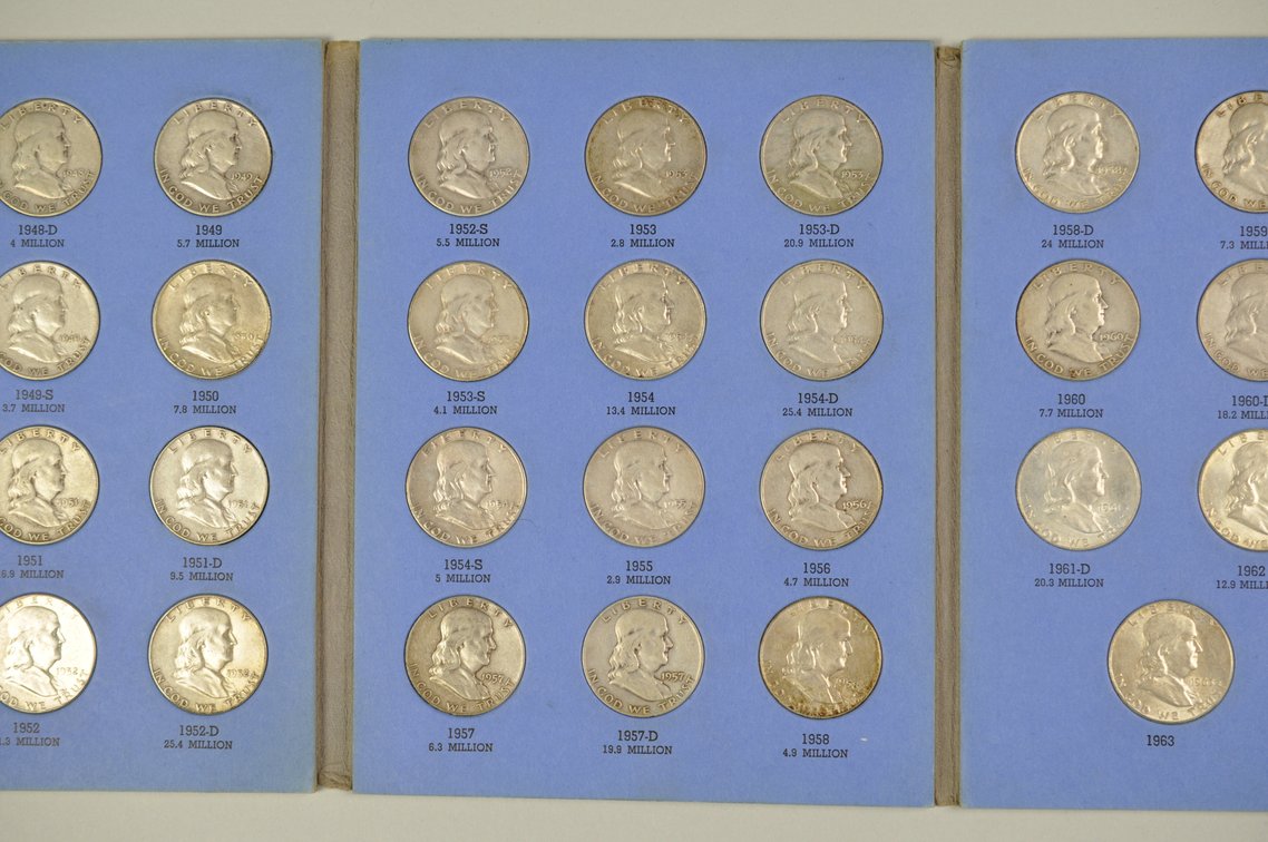 1948-1963 Franklin Half Dollars Whitman Folder, photo 6 of 11