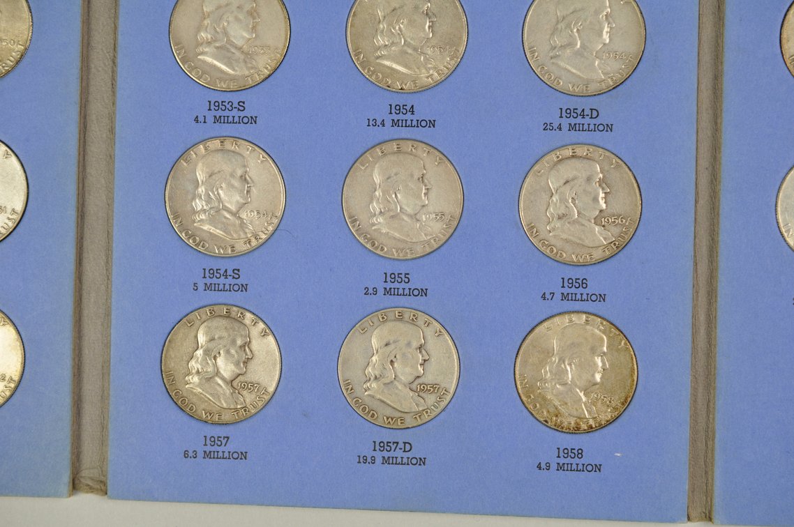 1948-1963 Franklin Half Dollars Whitman Folder, photo 8 of 11