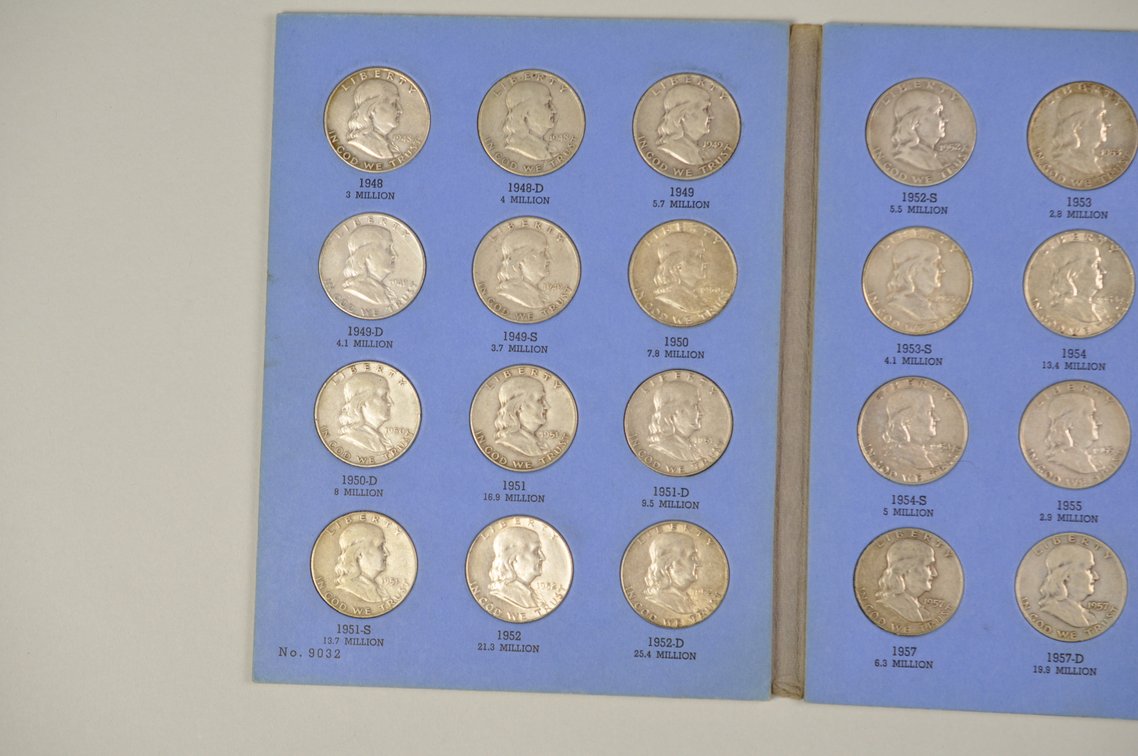 1948-1963 Franklin Half Dollars Whitman Folder, photo 3 of 11