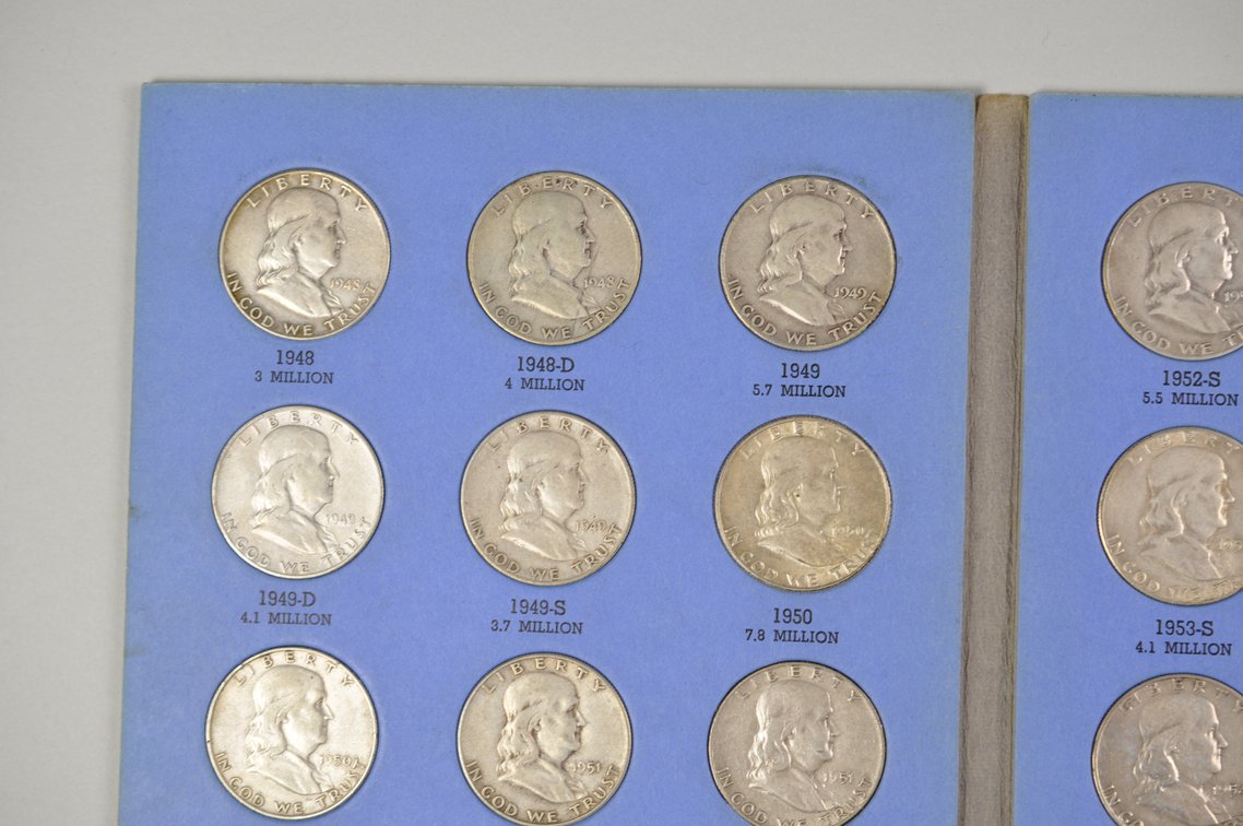 1948-1963 Franklin Half Dollars Whitman Folder, photo 4 of 11