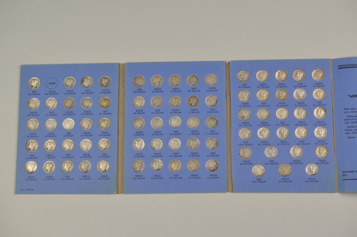 1916-1945 Mercury Dime Whitman Folder, photo 2 of 12