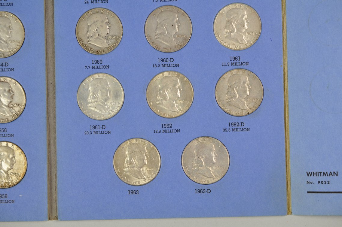 1948-1963 Franklin Half Dollars Whitman Folder, photo 10 of 11