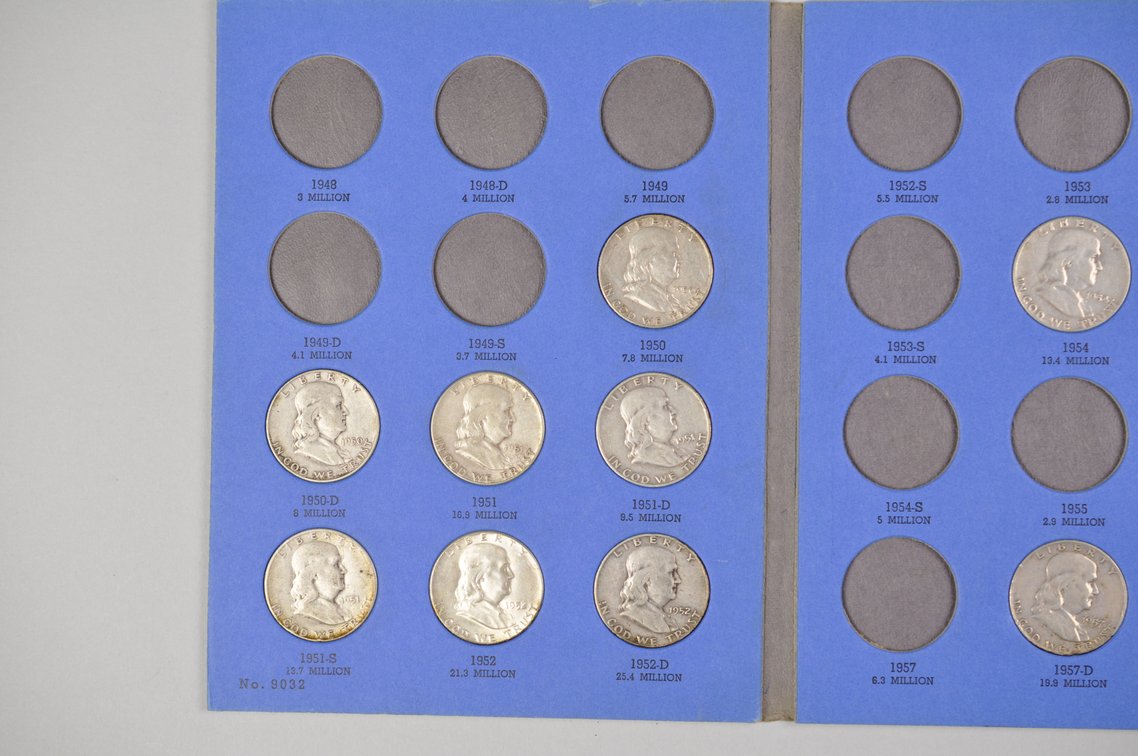 1948-1963 Franklin Half Dollars Whitman Folder, photo 3 of 13