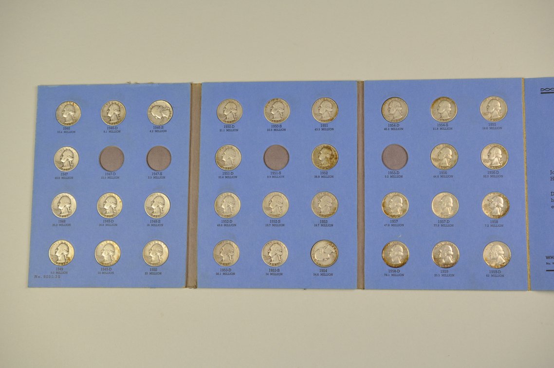 1932- 1959 Washington Quarter Whitman Folders, photo 12 of 21