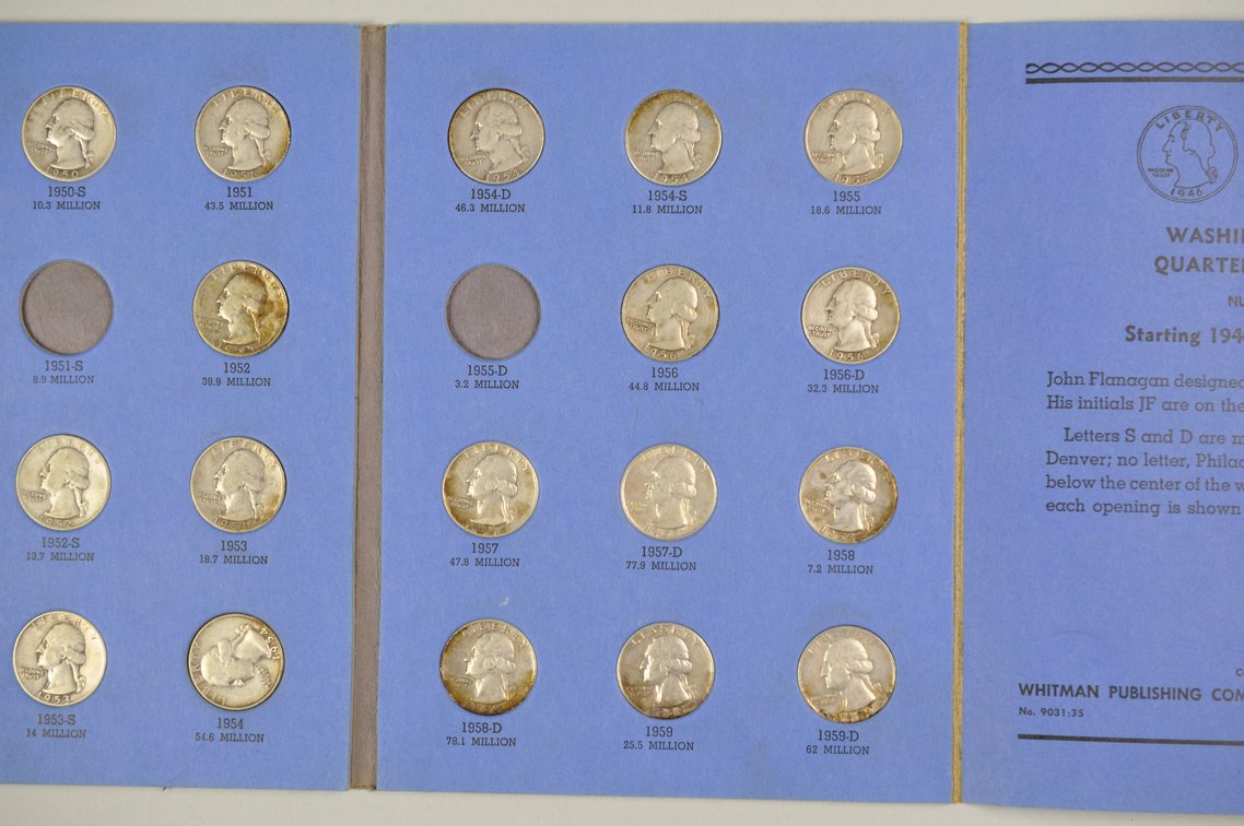 1932- 1959 Washington Quarter Whitman Folders, photo 19 of 21