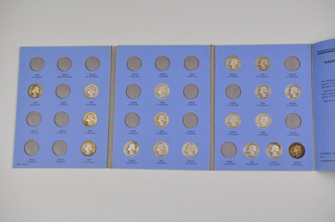 1932- 1959 Washington Quarter Whitman Folders, photo 3 of 21