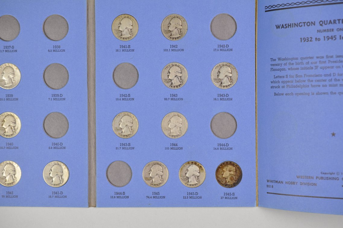 1932- 1959 Washington Quarter Whitman Folders, photo 7 of 21