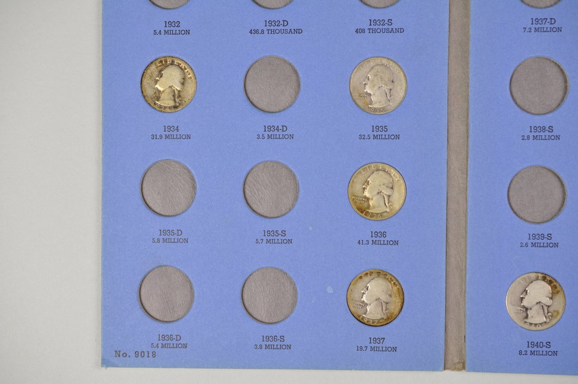 1932- 1959 Washington Quarter Whitman Folders, photo 4 of 21