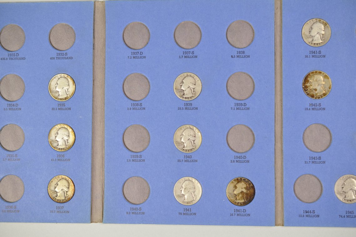 1932-1945 Washington Quarter Whitman Folders, photo 16 of 22
