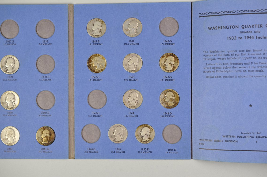 1932-1945 Washington Quarter Whitman Folders, photo 19 of 22