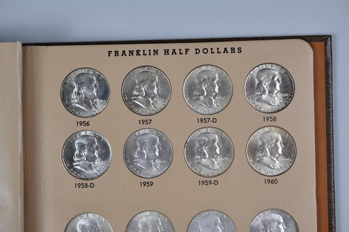 Franklin Half Dollars Dansco Album, photo 8 of 12