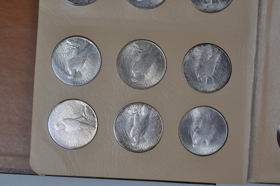 Nearly Complete Peace Dollars Dansco Album, photo 9 of 18