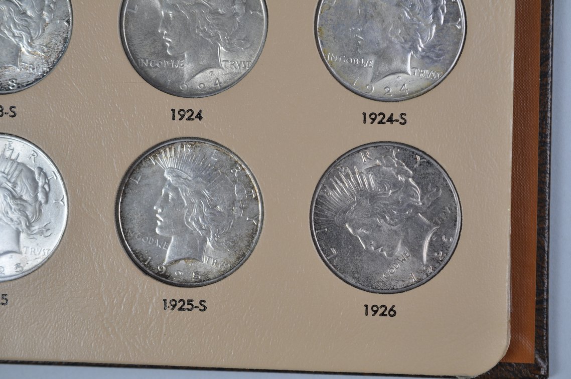 Nearly Complete Peace Dollars Dansco Album, photo 6 of 18