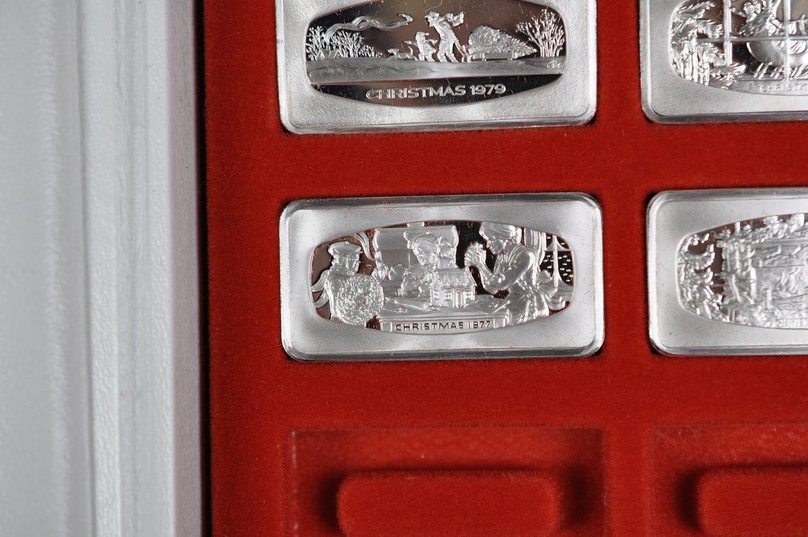1974 Chirstmas Silver Ingot and 1970s Ingot Set, photo 11 of 15